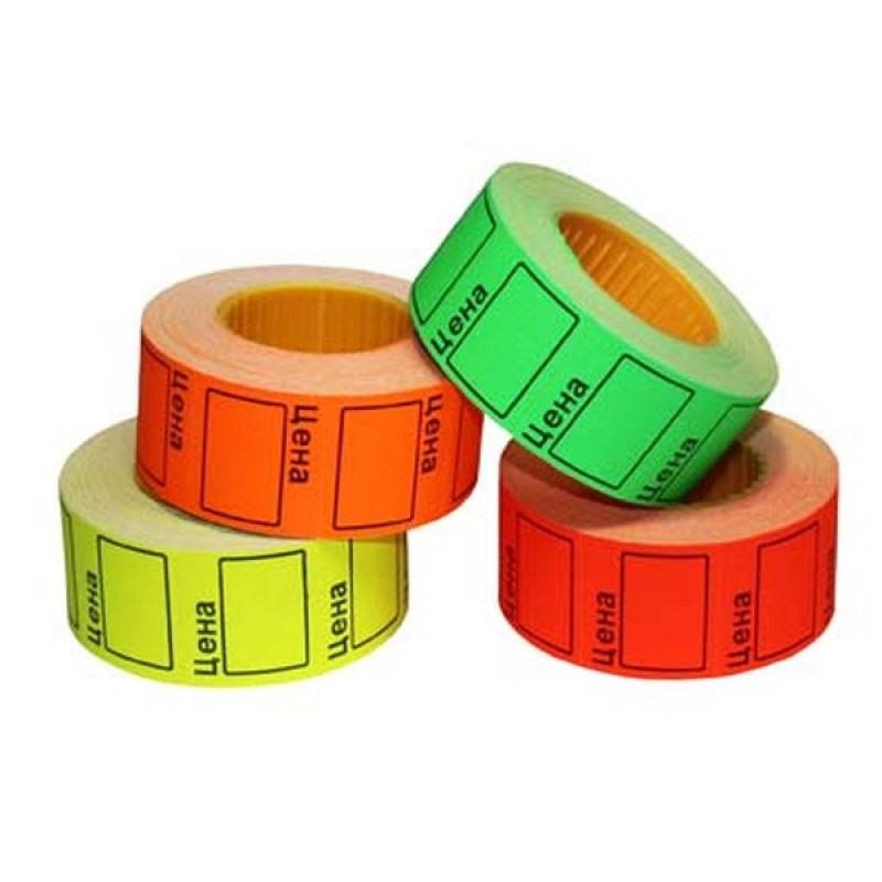 Ценник ролик  29*28 ОРАНЖЕВАЯ 500эт./10/160 304-017