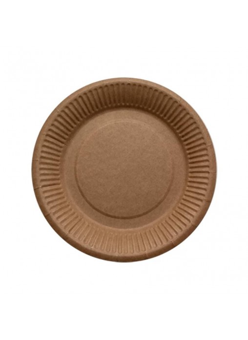 Тарелка d-230мм картон КРАФТ 411-086/411-086 (100/500)