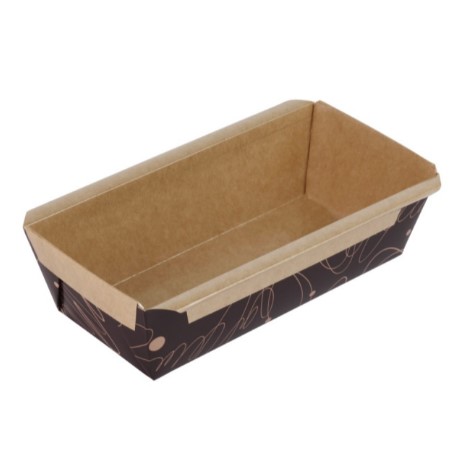 RP150LB Форма бумажная "Кекс" (светло-коричн.) (верх100х170,низ65х150,h45) (40/800)