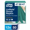 478847 Tork Салфетки LinStyie 39*39 т/зел 50шт(12)